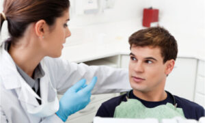 dentist taking care of patient